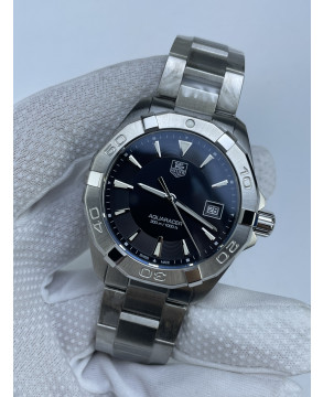 (준비완료/특급배송 )NO.2575/신공장 태그호이어 아쿠아레이서 300M 쿼츠 스틸 블랙다이얼