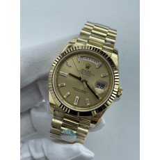 (준비완료/특급배송)NO.3659/QP공장 롤렉스 데이데이트40 옐로우골드 텅스텐 골드바게트다이얼 스틸브레이슬릿 208~211g로